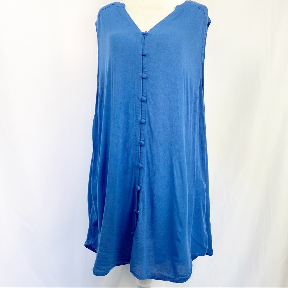 Torrid Harper Button Down Loop Sleeveless Blouse - image 1